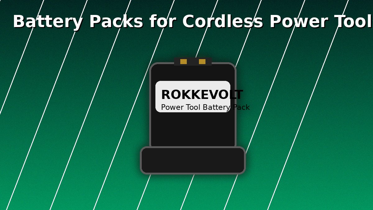 ROKKEVOLT cordless power tool battery pack illustration